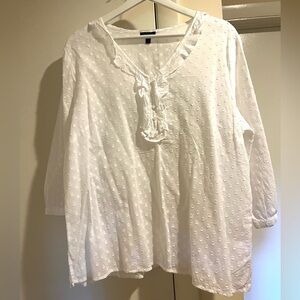 Talbots Swiss Dot Blouse